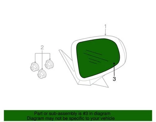 Genuine GM 2000-2005 Chevrolet Impala Base LS Sport Driver Side Mirror 88893367 — 第 2/2 张图片