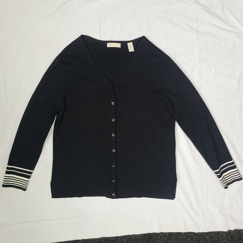Black Cardigan Sweater. Large 