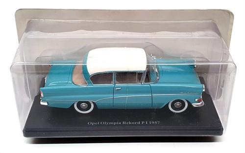 Hachette 1/24 Scale Diecast G1648002 - 1957 Opel Olympia Rekord PI - Blue/White - Picture 4 of 5