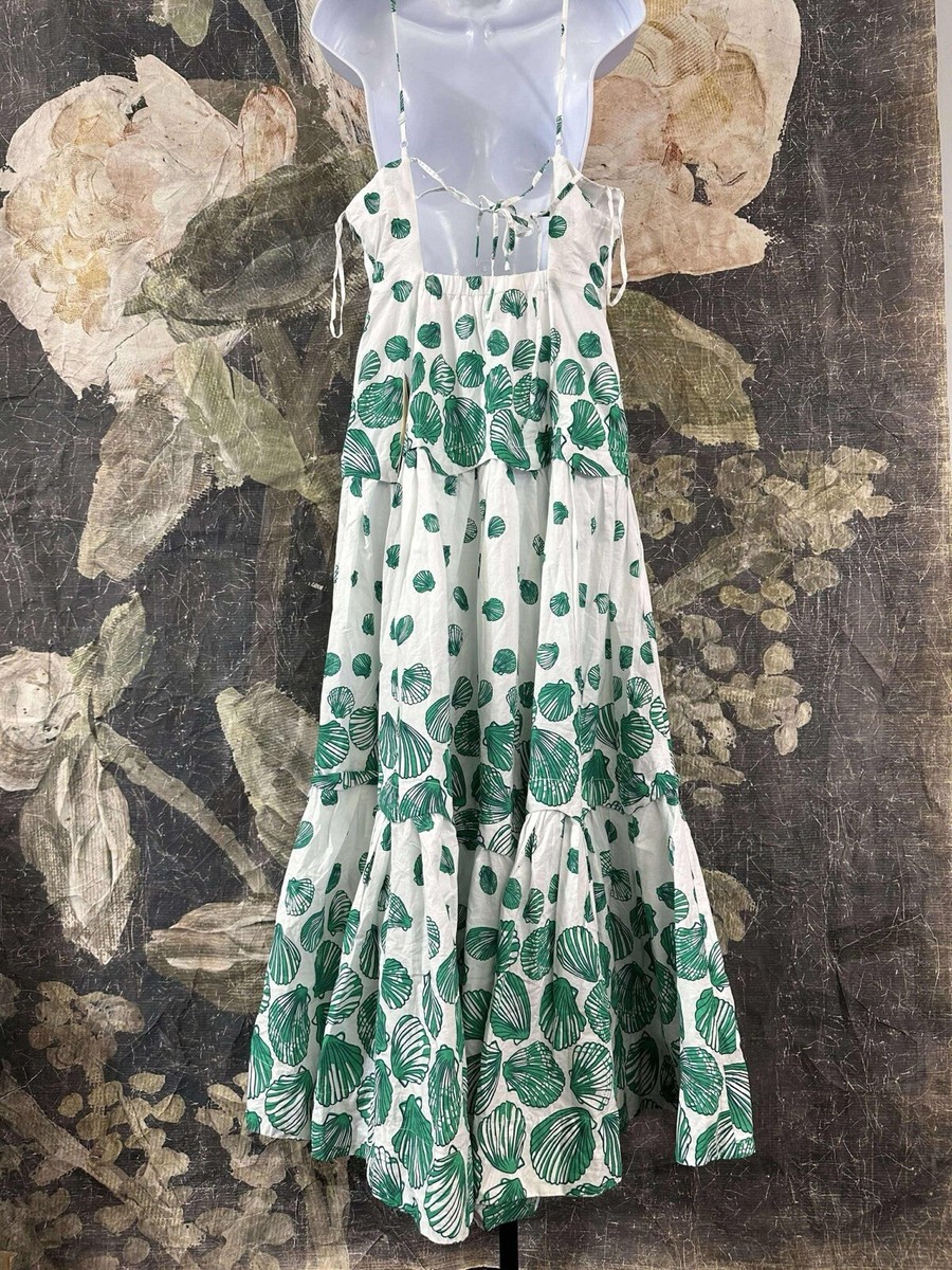 NWT Anthropologie Maeve Halter Tiered Maxi Dress Size Medium | eBay