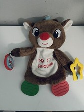 10" My 1st Rudolph Activity Toy with Rattle  Teether - Christmas