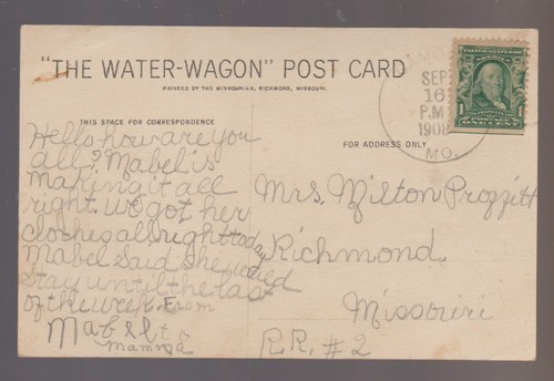 Richmond MISSOURI 1908 TEMPERANCE CARD Prohibition ANTI-ALCOHOL Social History - Picture 4 of 4