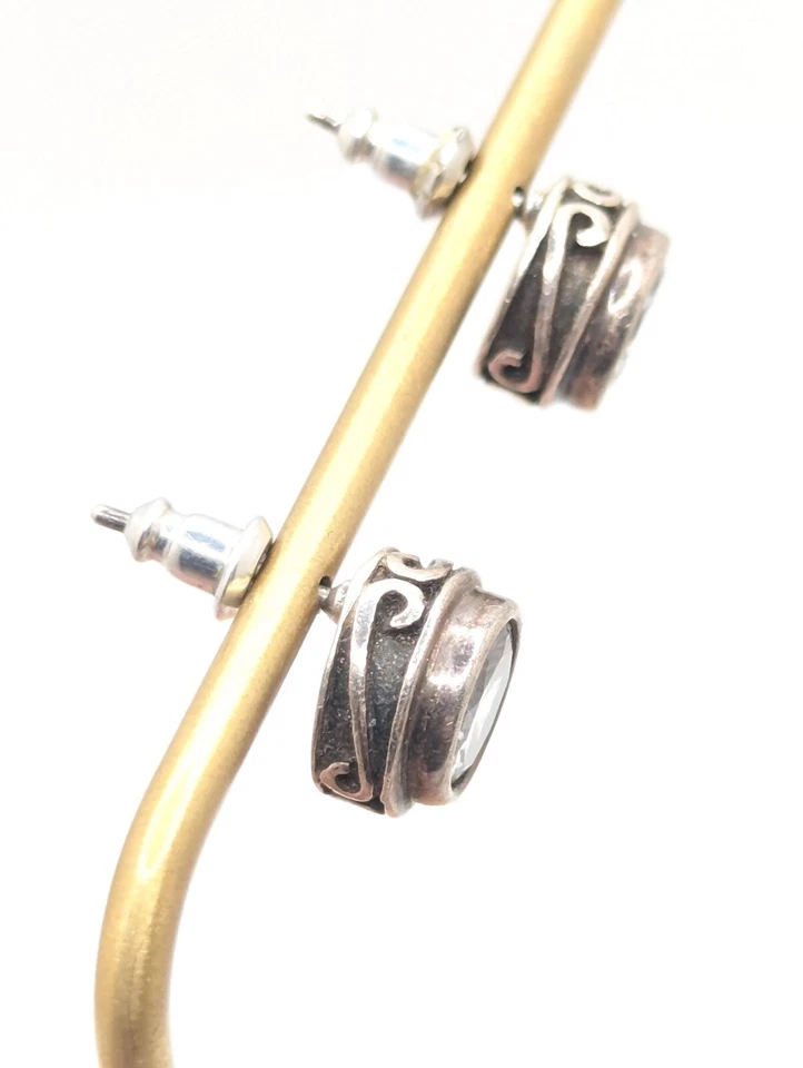 Aretes retirados de plata esterlina Silpada raros vintage diamantes de imitación circonita cúbica rollo Foto 4 de 4