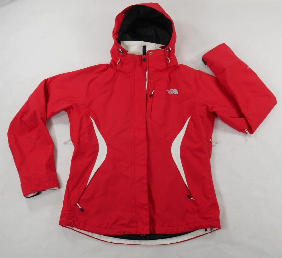 The North Face Red White Tri-Climate Jacket HyVent Hooded Parka