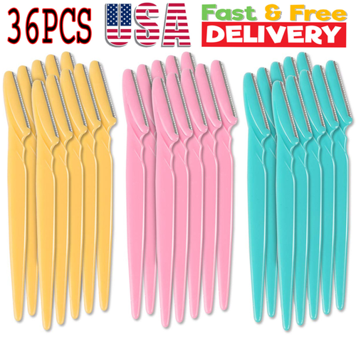36pcs Eyebrow Safety Razor Shaver Blade Face Hair Trimmer Makeup Beauty Tool US