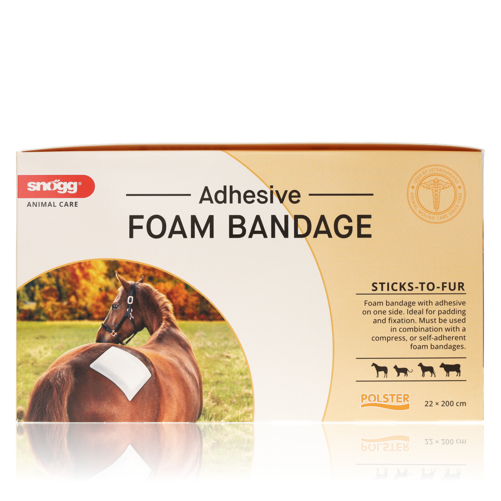 Snögg Animal Polster Selbstklebender Pferde Schaumstoff Wundverband 22cm x 2m