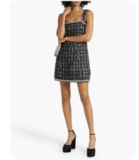 ALICE + OLIVIA, NWT $622, SHORT TWEED DRESS With Crystals,  Sz 14