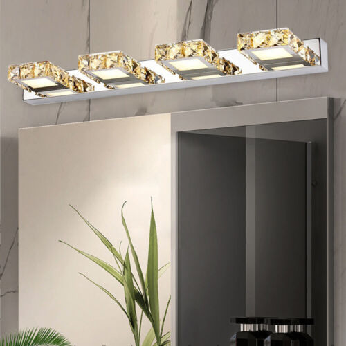 LED Crystal Front Mirror Toilet Wall Lamp Make-up Vanity Light Bathroom Modern