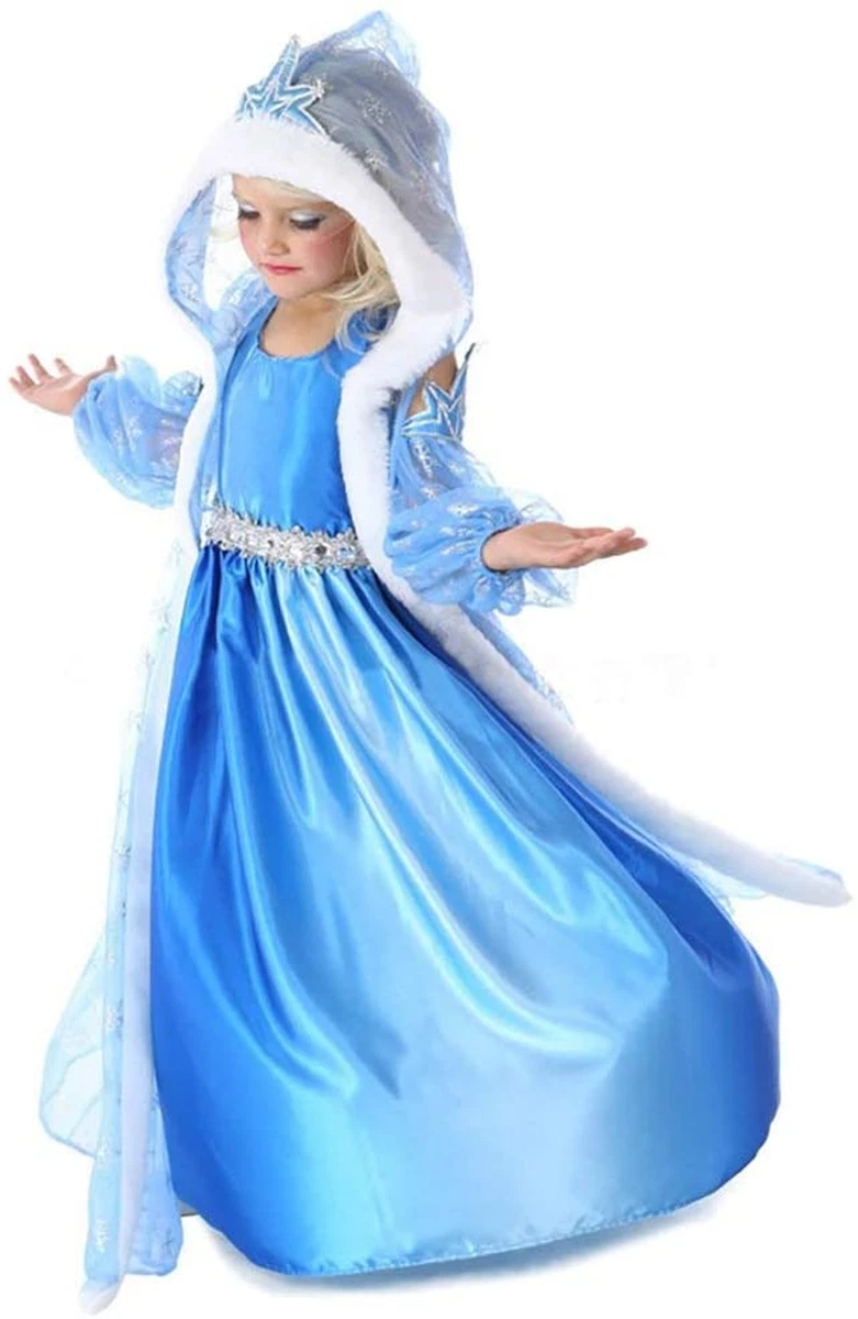 Déguisement Princesse Reine Des Neiges - Costume Robe Avec Manteau