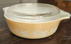 Vintage Pyrex Ivy Sandlewood #471 1PT  Casserole Dish with Lid 470-C