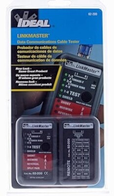 IDEAL LinkMaster 62-200 Cable Tester RJ45 Ethernet LAN Network Tester NEW