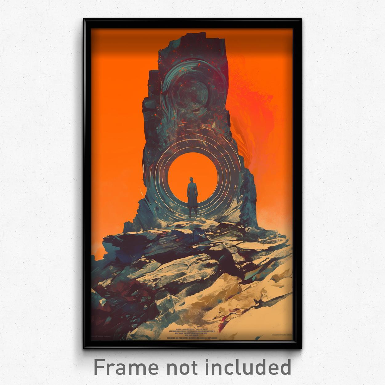 German Movie Poster - Black Ridge (Germany Psychedelic Art Retro Film Print)