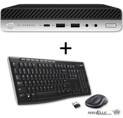 HP Mini PC EliteDesk 800 G5 Intel Core i5-9500 DDR4 Win11 + Tastatur und Maus