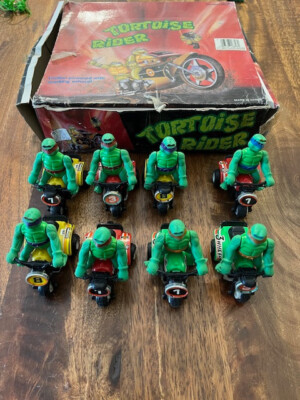 TMNT Turtles Ninja Turtles Vintage Bootleg Motorrad Rider Tortoise BOX MIT 8