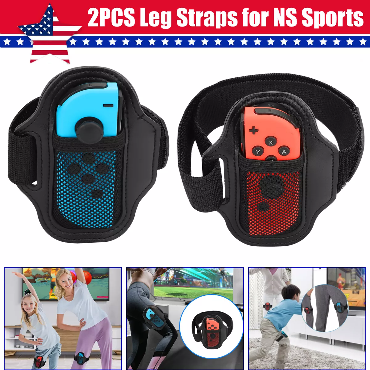 2Pcs Leg Straps for Nintendo Switch/OLED Joy-Con Controller Ring