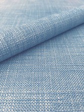 PVC Tischdecke Leinenoptik BLAU Meterware Wachstuch Eckig Breite & Länge wählbar