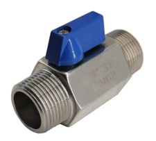 3/4" Stainless Steel 316 (CF8M) Mini Ball Valve - MxM NPT