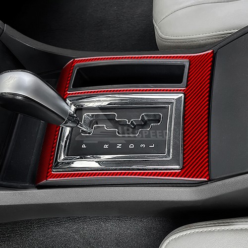 For Chrysler 300 300C 2005-2007 Center Gear Shift Frame Carbon Fiber Sticker RED - Imagen 4 de 7