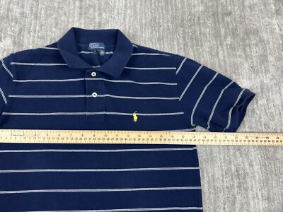 ラルフローレン　カントリー ティッキングストライプ Vintage Polo Ralph Lauren Shirt Boys 16-18 Blue White Stripe