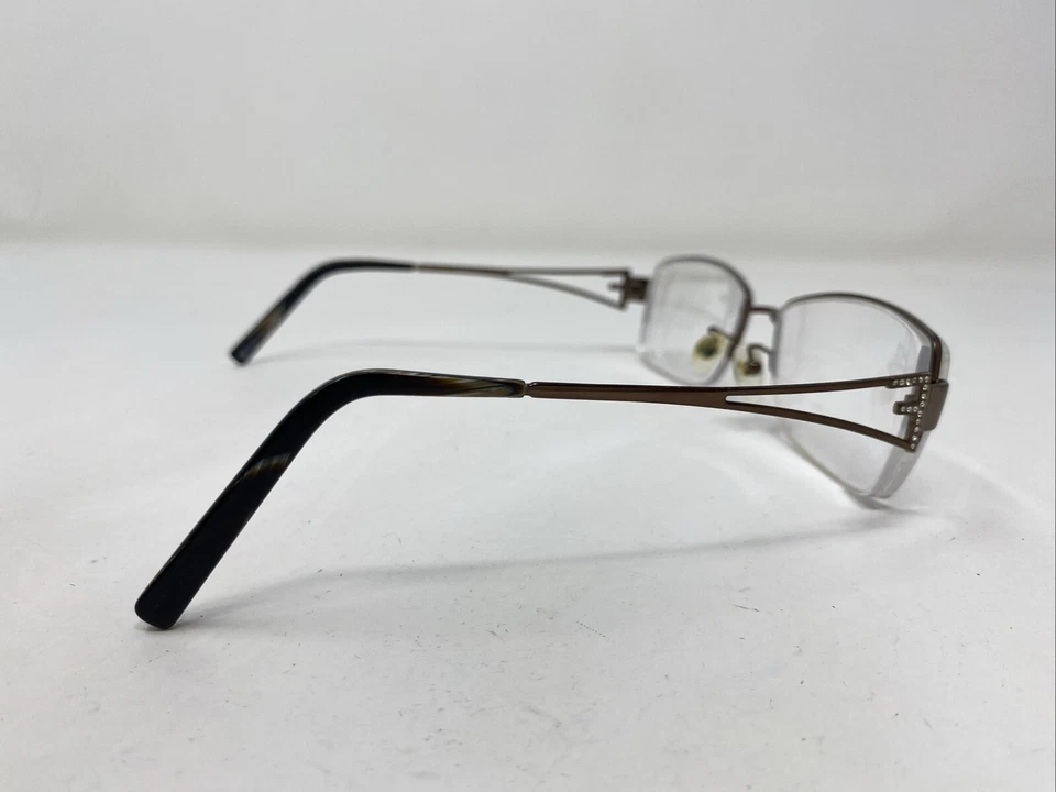 Marco de gafas Fendi Italy F612R 210 56-18-135 de metal marrón medio borde -578 Foto 4 de 4