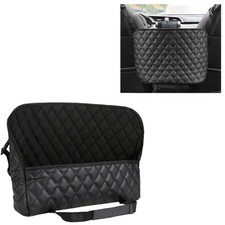Car Net Pocket Handbag Holder Between Seats Leather Organizer Barrier Pet