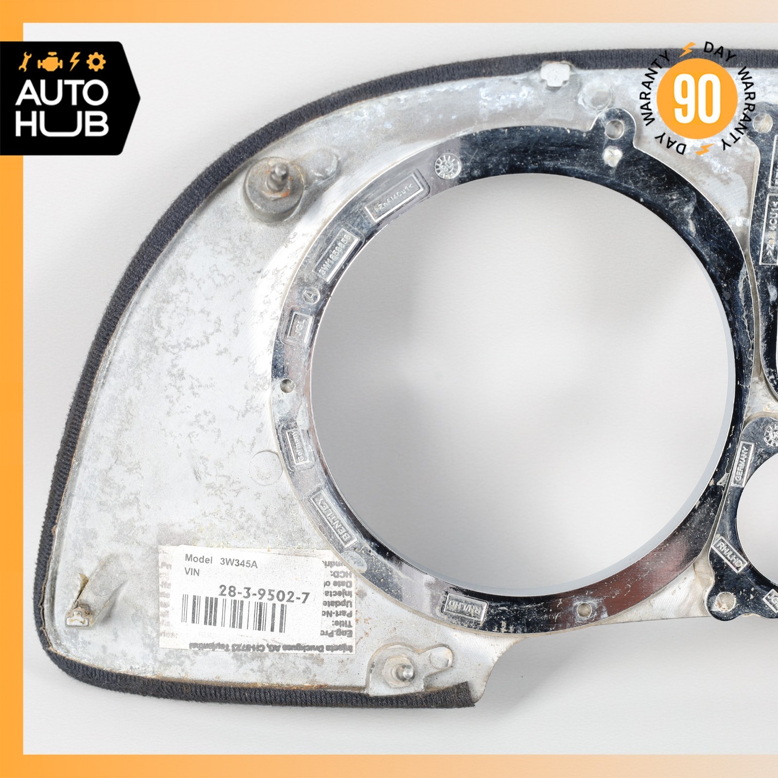03-13 Bentley Continental GT GTC Dash Panel Speedometer Bezel Trim Wood OEM 31k