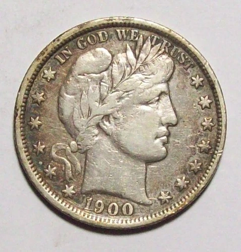 1900-P BARBER HALF DOLLAR  Difficult Sharp VF+   #16C20