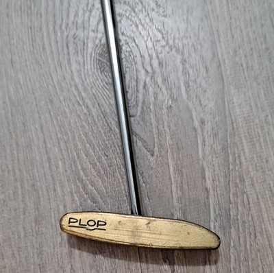 Vtg PLOP Custom Blade Putter 35 Brass Head Chrome Shaft Danny Edwards Royal Grip