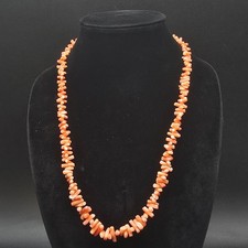 Orange Peach Coral Necklace 24 Inch Long