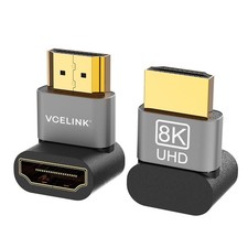 VCELINK HDMI Right Angle Adapter 8K@60Hz, 90 Degree HDMI Adapter Male To Female,