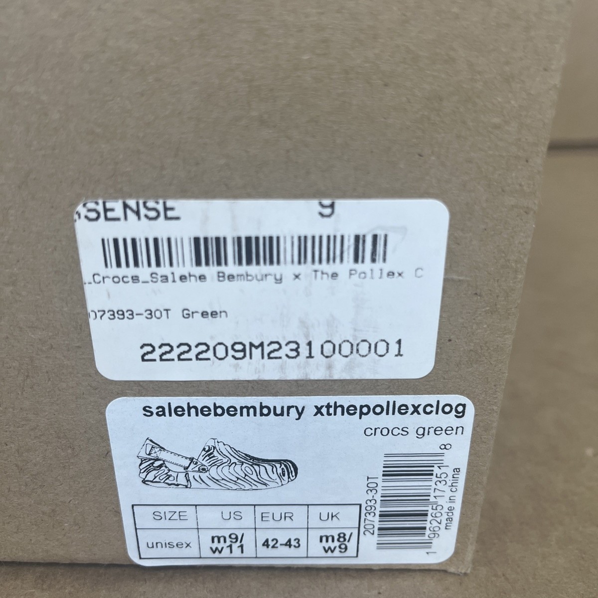 Salehe Bembury x Crocs The Pollex Clog US M9 W11 | eBay