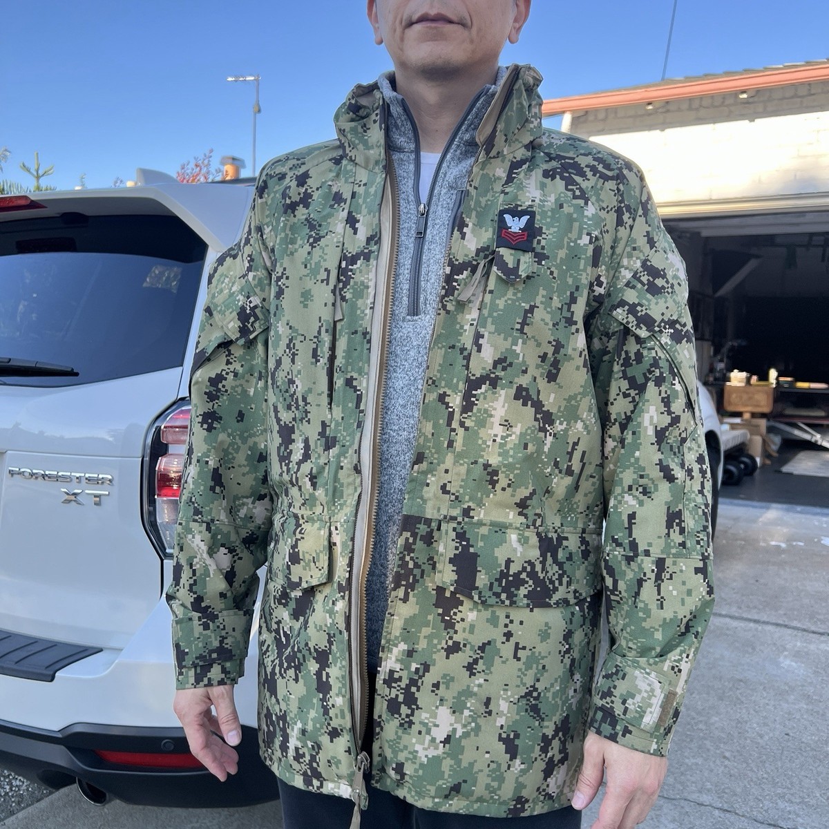 US Navy NWU Type III Gore-Tex PTFE Parka Shell –Medium Long Very