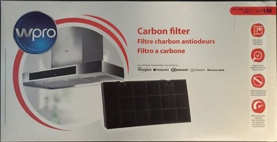 Wpro FAT150 Antibakterieller Aktivkohlefilter Typ 150  rechteckig DKF24