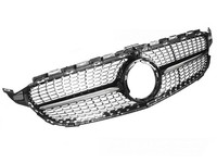 Diamond Grill Schwarz Chrom FüR Mercedes C-Klasse W205 S205 C205 A205 2018-2023