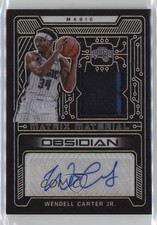 2021-22 Panini Obsidian Matrix Material Autos 9/99 Wendell Carter Jr Auto 3wc