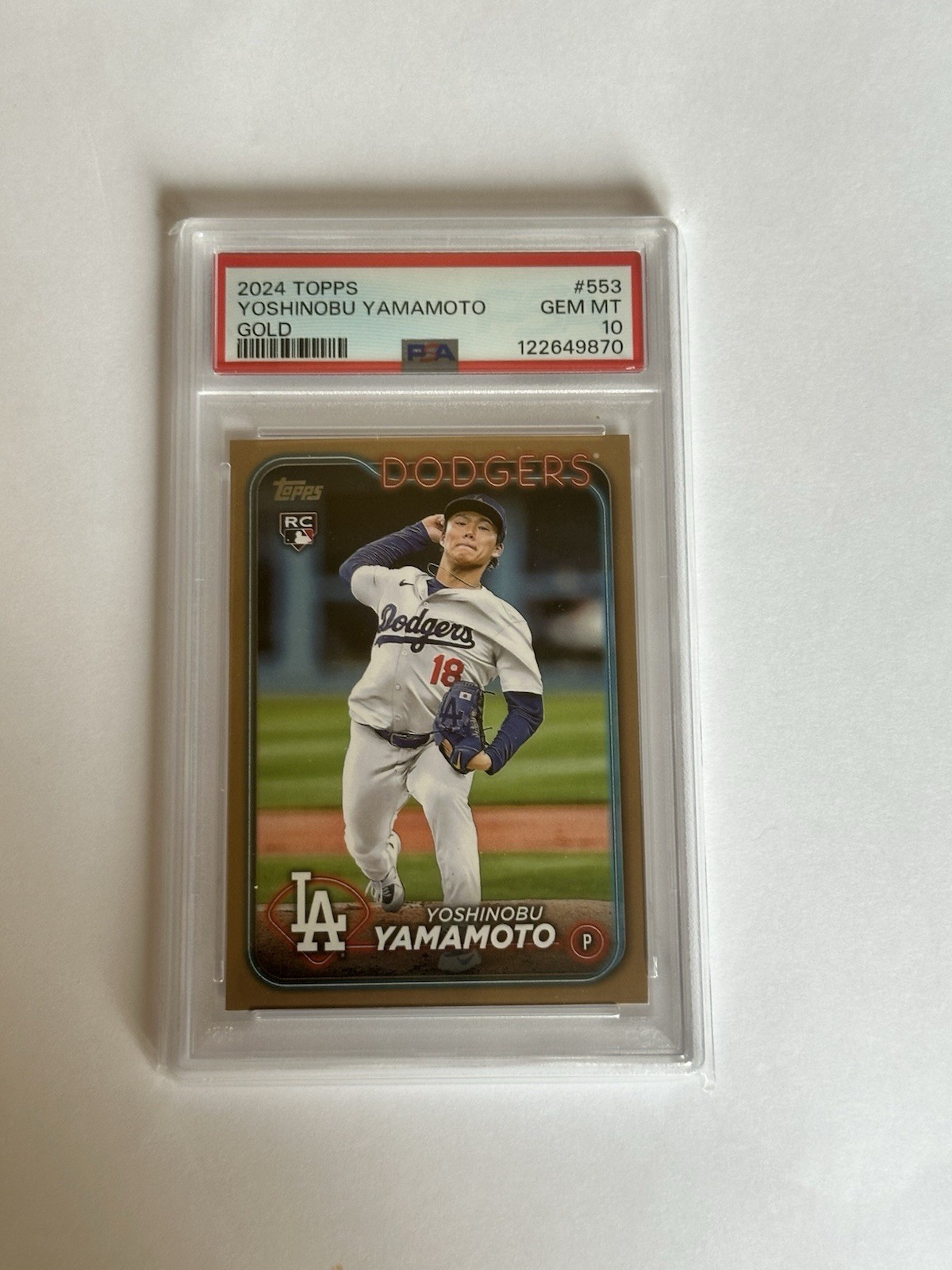 2024 Topps Series 2 - Yoshinobu Yamamoto #553 Gold /2024 (RC) PSA 10