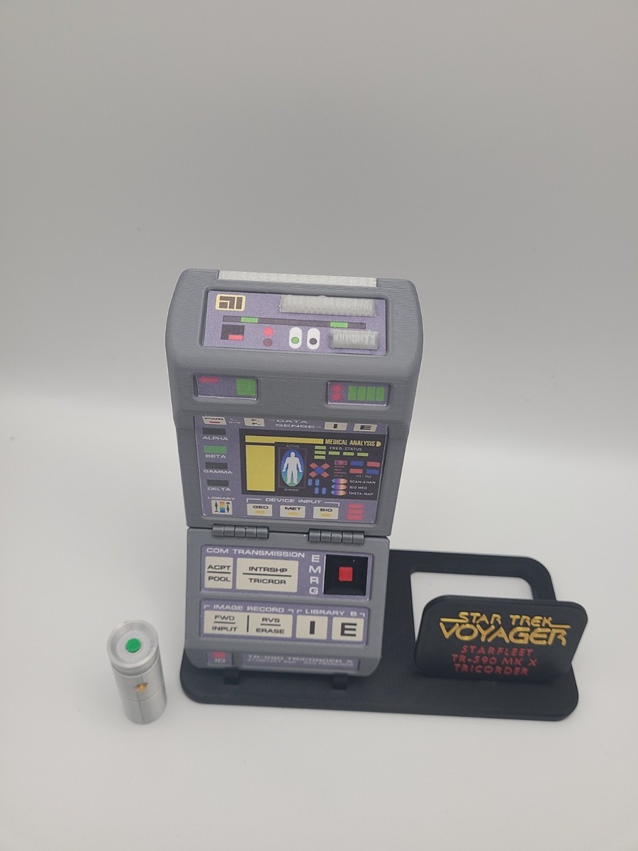 Star Trek TR-590 Medical Tricorder 3D Printed Prop Replica & Stand