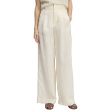 NWOT Everlane The Linen Way-High Drape Flax Pant, Cream/Oatmeal size 0
