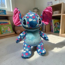 Build A Bear Disney Love Stitch 2022 Valentine Plush With Pink And White Hearts