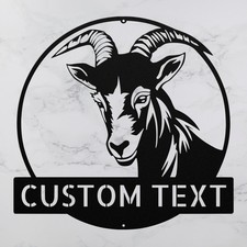 Custom Goat Metal Sign Personalized Decor Gift for Goat Lovers and Farms