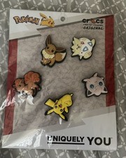 NEW Crocs Pokemon Jibbitz Charms Pikachu Eevee Jigglypuff Togepi Nintendo Vulpix