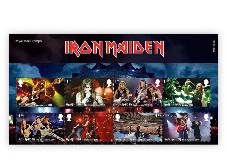 Royal Mail Iron Maiden 2023 Presentation 12 Mint Stamp Set - Image 2 of 4