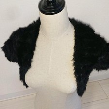 ☆Giacca Bolero Coniglio Vera Pelliccia Epolene Taglia S-M Moda Capispalla☆
