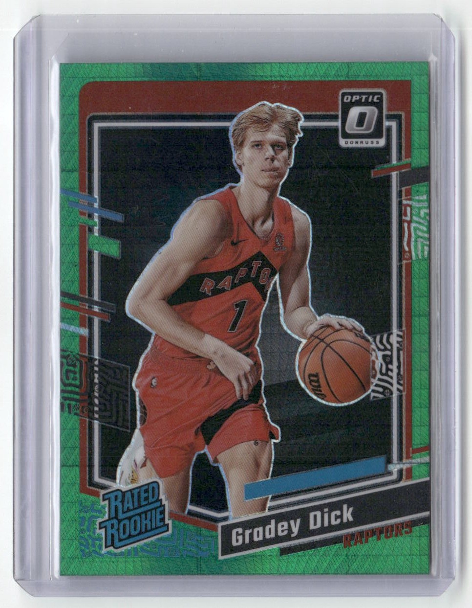 2023-24 Donruss Optic #212 Gradey Dick Hyper Green