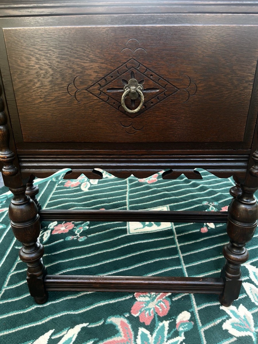 値下　激レア30s  antique vintage Table Tomlinson 1930s/40s Jacobean Revival Gothic Carved Romano Oak