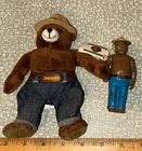 VINTAGE Tonka Smokey the Bear Plastic Figure 4.25” 1970s plus 1998 plush