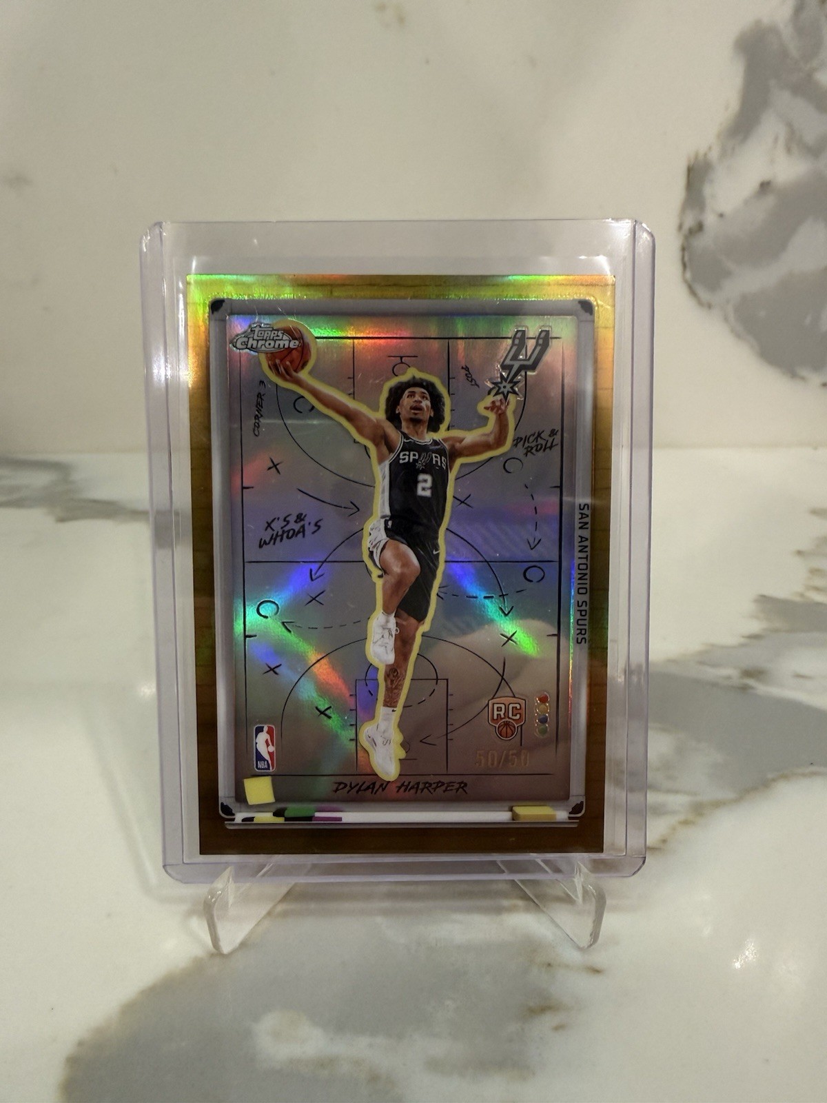 2025-26 Topps Chrome Dylan Harper RC Xs and Whoas TRUE Gold 50/50