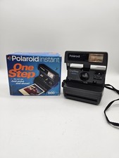 Polaroid Instant One Step Closeup Camera Vintage Original Box, Flash  Strap