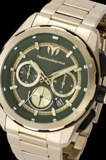 TechnoMarine Ocean Nomad Men's Watch 43MM Case Gold Tone Chronograph TM-318095