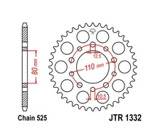 JT Steel Rear Sprocket 525 38T fits Honda CB750 Nighthawk 750 1991-2003